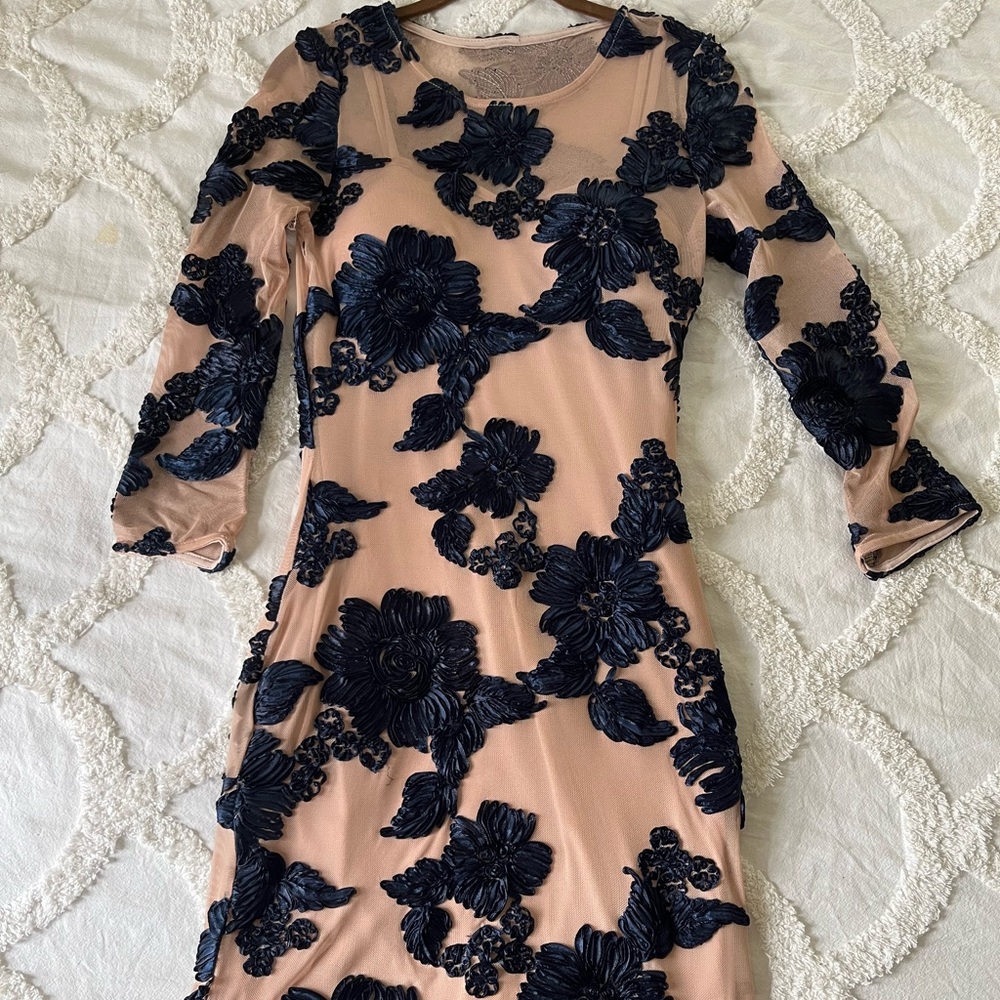 Shop Hopes nude/floral embroidered Cocktail Dress